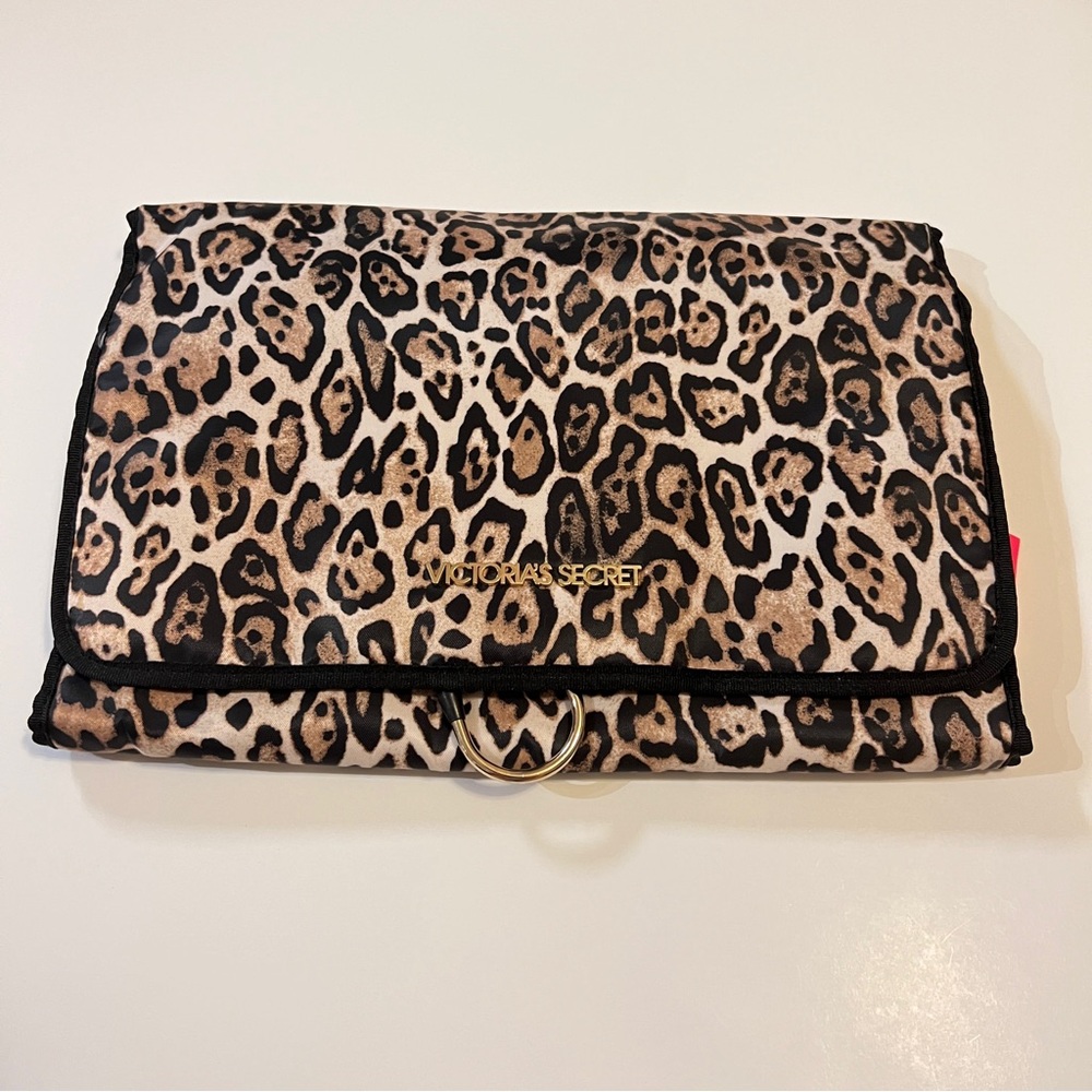Victoria's Secret Animal Print Leopard Hanging Travel Cosmetic Bag